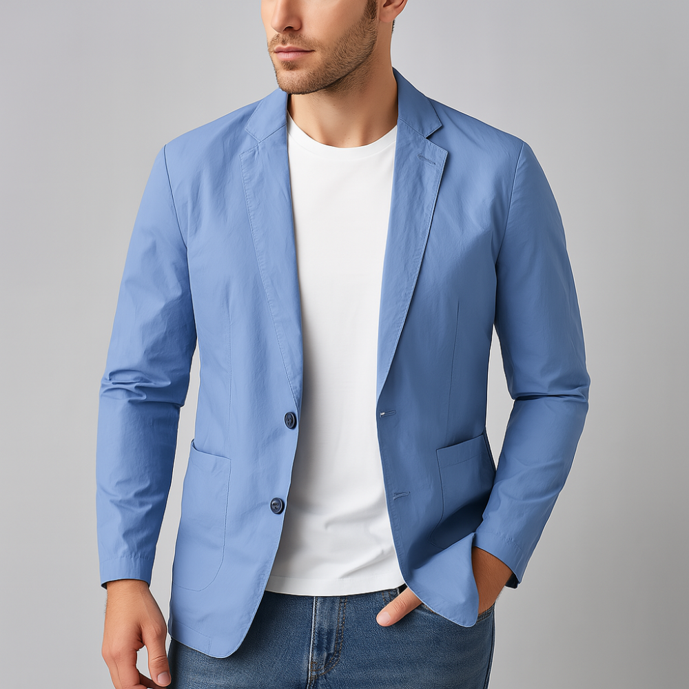 Men’s Slim Fit Blazer – Classic Single-Breasted Formal Jacket