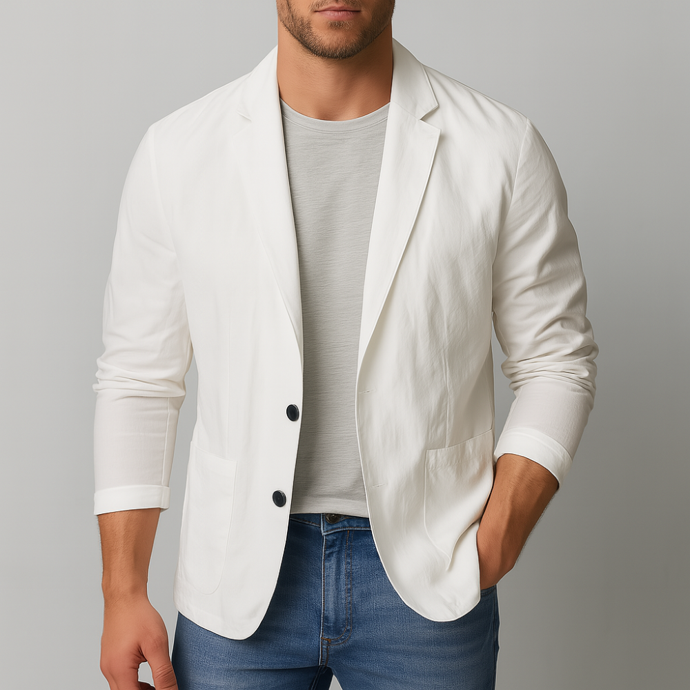Men’s Slim Fit Blazer – Classic Single-Breasted Formal Jacket