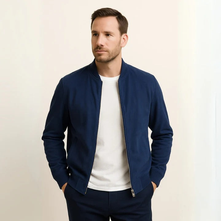 Men’s Bomber Jacket – Classic Zip-Up Long Sleeve Outerwear