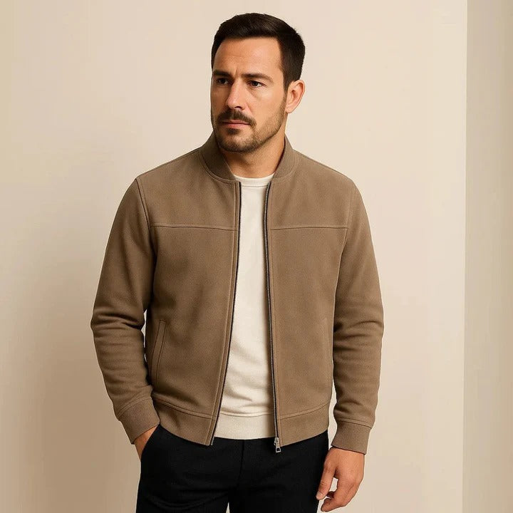 Men’s Bomber Jacket – Classic Zip-Up Long Sleeve Outerwear