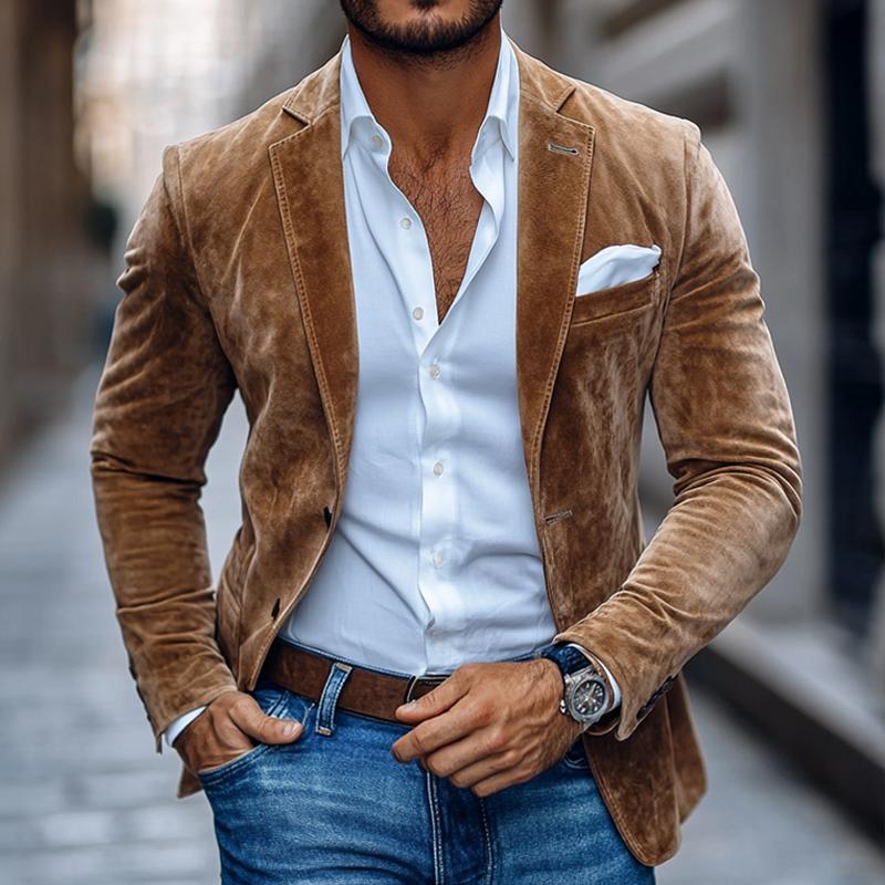Kingston | Plain Men Two-Button Blazer